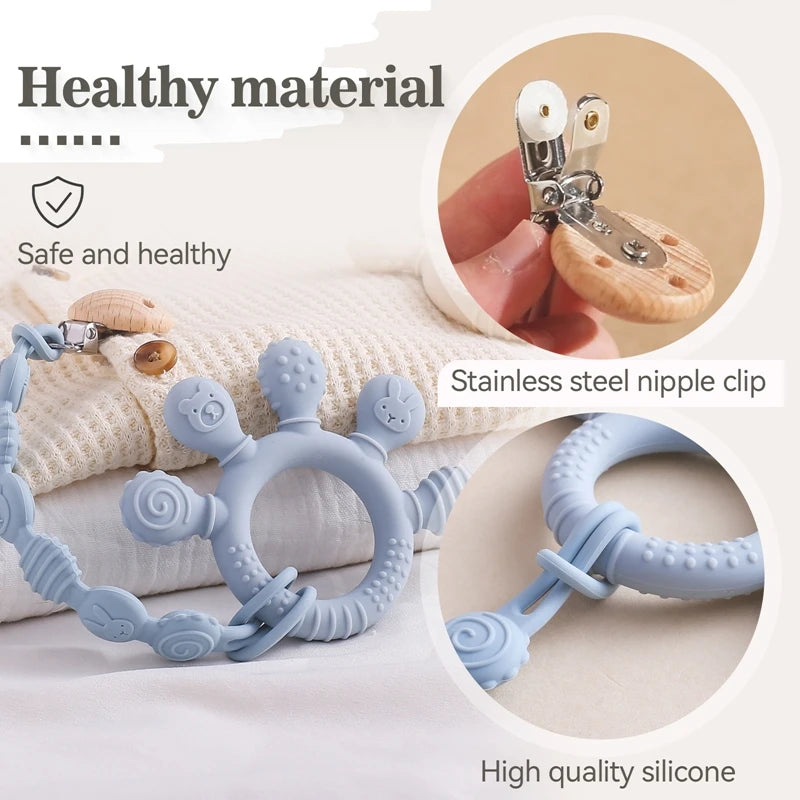 👶💖 Silicone Teether Chain 